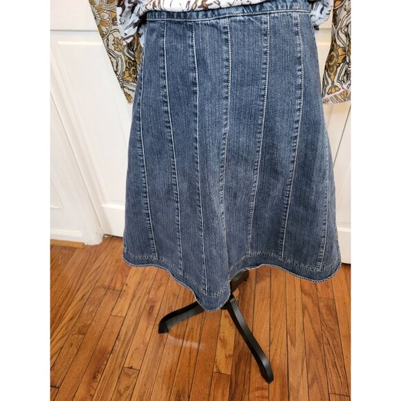 Sonoma Life + Style Dresses & Skirts - Sonoma Y2K A Line Full Mini Skirt Medium Wash 10 Boho 00s 2010 Retro Western